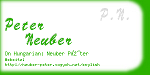 peter neuber business card